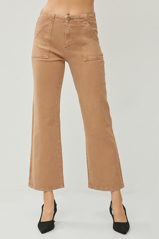Cocoa Flare Patch Pocket Pants