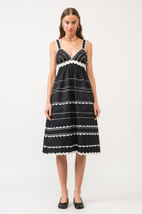 Black & White Rick Rack Maxi