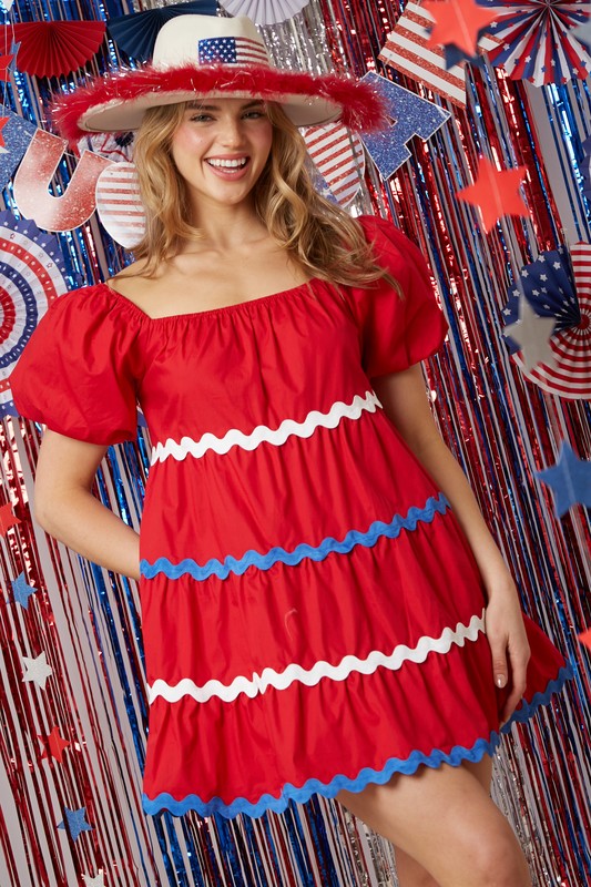 red white and blue off shoulder dress SHEIN Red Floral Print Off-Shoulder Dress Women's Wedding Guest Cocktail Midi Slim Fit Flared Hem Knitted Fabric Cold Shoulder A-Line High W,L