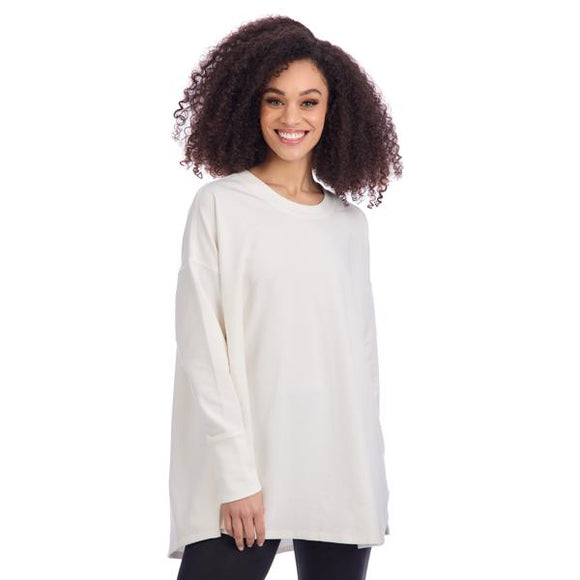 Libba Cream Swing Hem Top