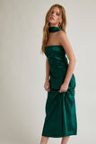 Hunter Green Strapless Maxi Dress