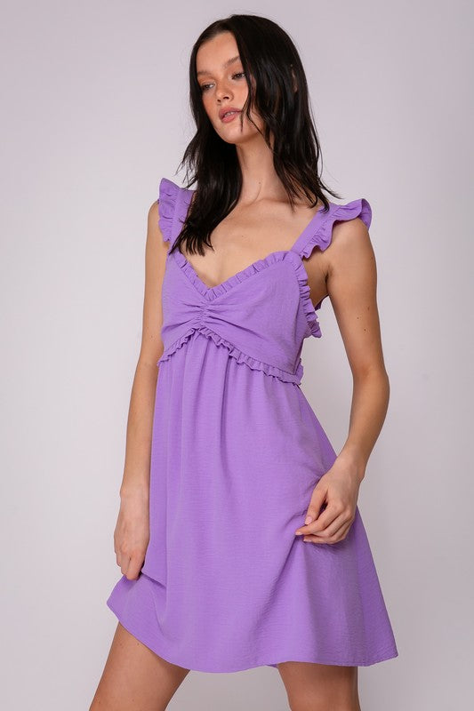 Lavender Open Tie Back Dress