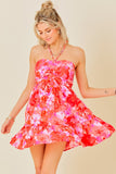 Pink Poppy Halter Dress