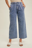 Denim Elastic Waist Pants