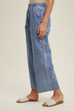 Denim Elastic Waist Pants