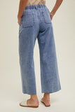 Denim Elastic Waist Pants