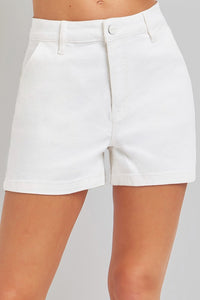 White Denim Shorts