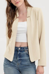 Ivory Notched Blazer