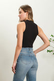 Black Sleeveless Mock Neck
