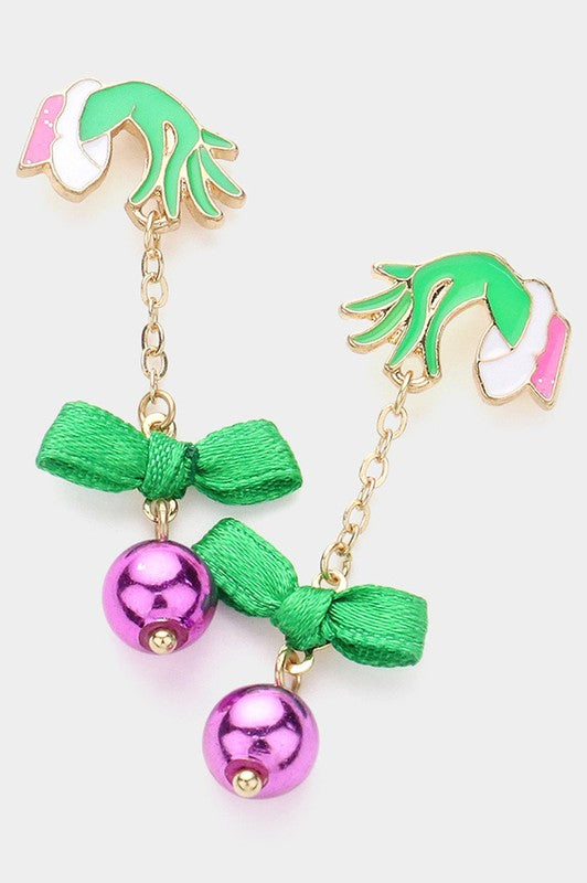 Grinch Jingle Bell Earrings