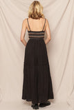 Black Crochet Cut Out Maxi