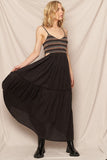 Black Crochet Cut Out Maxi