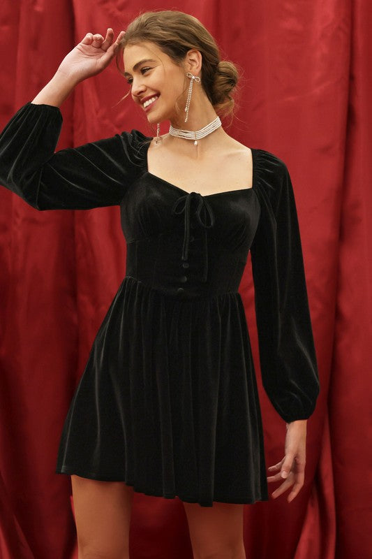 black dress with buttons down the front Black Front Button Down Midi Dress Groovy Mimi