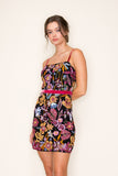 Black Multi Floral Sequin Dress