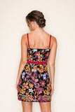 Black Multi Floral Sequin Dress