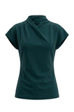 Emerald Green Mock Neck Top