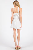 White Linen Halter Mini Dress