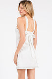 White Linen Halter Mini Dress