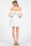 White Off the Shoulder Mini Dress