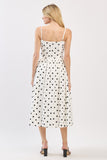 Black & White Polka Dot Midi Dress