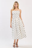 Black & White Polka Dot Midi Dress