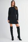 Black Sweater & Flare Skirt Set