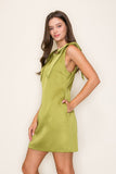 Pistachio Ribbon Shoulder Dress