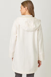 Cream Zip Up Hoodie Jacket