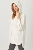 Cream Zip Up Hoodie Jacket