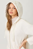 Cream Zip Up Hoodie Jacket