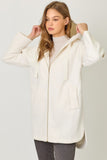 Cream Zip Up Hoodie Jacket
