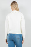 Ivory Embellished Collar Sweater