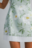 Mint Floral Open Back Mini Dress