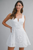 White Eyelet Starfish Dress