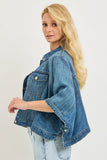 Dark Wash Cape Jacket