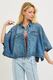 Dark Wash Cape Jacket