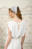 White Balloon Crop Top