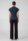 Emerald Green Mock Neck Top