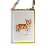 I Love You Corgi: Dishtowel