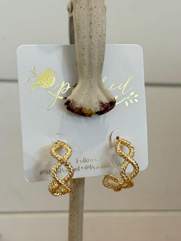 Gold Twist Hoops