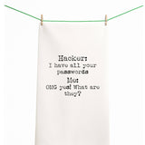 Hacker + Password Funny Towel