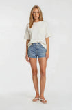 Ivory Crew Neck Scuba Top