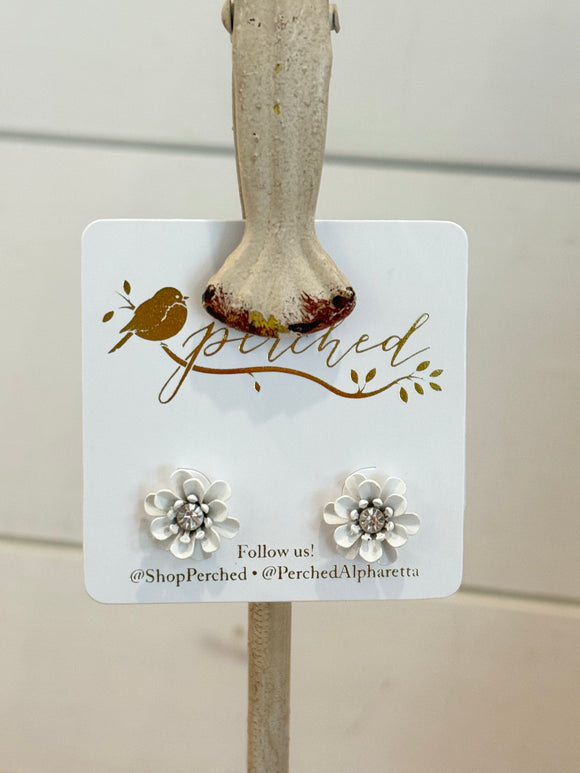 White Flower Studs
