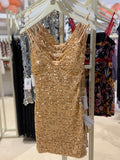 Gold Disco Ball V-Neck Dress