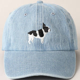 Blue - French Bulldog Embroidered Hat