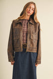 Vegan Leather Boxy Jacket