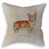 I Love You Corgi: Dishtowel