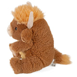 Poppykins Mini Highland Cow Stuffed Animal - 7.5"