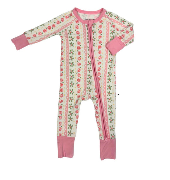 Meadow Dreams - Zipper Footie Pajamas