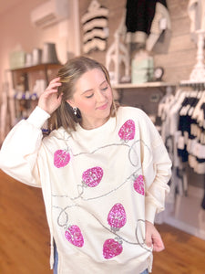 Pink Holiday Light Long Sleeve